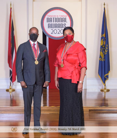 Order of the Republic of Trinidad and Tobago (ORTT) - Dr. Wayne Frederick (Left)